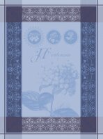 Tea towel Hortensia Bleu 56x77 cm cotton - Garnier-Thiebaut