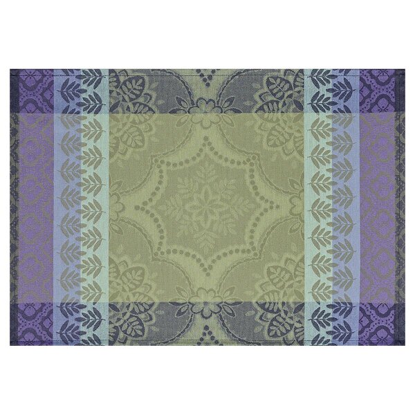 Coated placemats (2x Set) Bastide Olive 52X38 cm Cotton - Le Jacquard Français