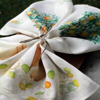 Tea towel Sorrento Arancio 50x70 cm linen - Tessitura...