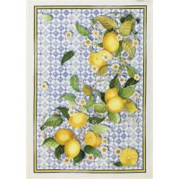 Tea towel Sevillana Limoni 50x70 cm linen - Tessitura...
