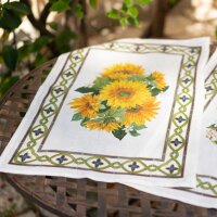 Tea towel Etruscan Garden Girasoli 50x70 cm linen -...