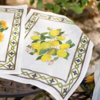 Tea towel Etruscan Garden Limoni 50x70 cm linen -...