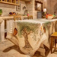 Table runner Dop Sand 170x45 cm linen - Tessitura Toscana...