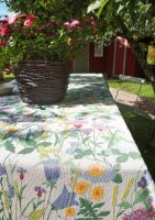 Tablecloth Sommartid  145x145 cm cotton - Ekelund