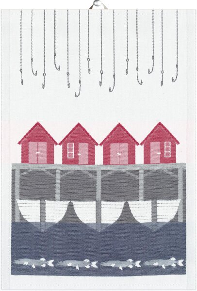 Towel Fiskeläge 001 35x50 cm cotton - Ekelund