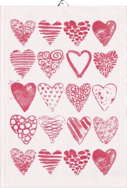 Towel Hearts 052 35x50 cm cotton - Ekelund