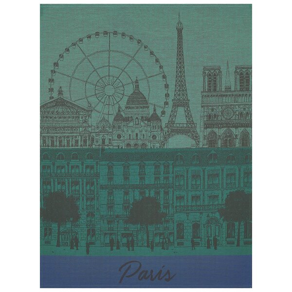 Tea Towel Paris Panorama Jardin - Le Jacquard Français 22745