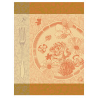 Tea Towel Fleurs A Croquer Capucine - Le Jacquard...