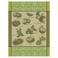 Tea Towel Tomates Vert - Le Jacquard Français 28547