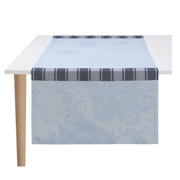 Table runner A La Française Eau 55x150 cm  - Le Jacquard Français