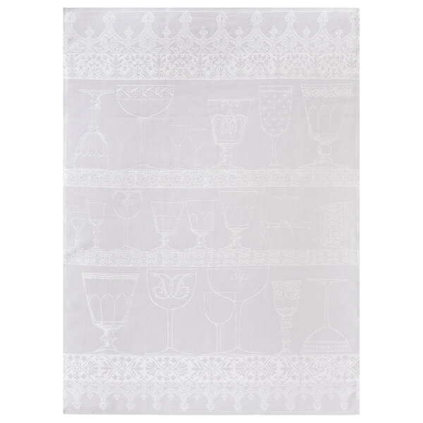 Crystal towel Cristal Blanc 60x80 cm linen - Le Jacquard Français