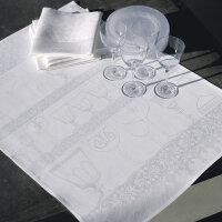 Crystal towel Cristal Blanc 60x80 cm linen - Le Jacquard...