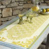 Table runner Jardin DOrient Cedrat 50x150 cm linen - Le...