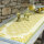 Table runner Jardin DOrient Cedrat 50x150 cm linen - Le Jacquard Français
