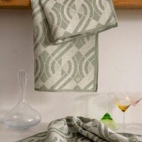 Crystal towel Neo Green 60x80 cm linen - Le Jacquard...