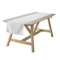 Table runner Portofino Fiori Bianco 50x270 cm linen - Le...