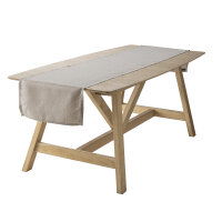 Table runner Portofino Fiori Sabbia 50x270 cm linen - Le...
