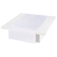 Table runner Siena Blanc 55x200 cm cotton - Le Jacquard...