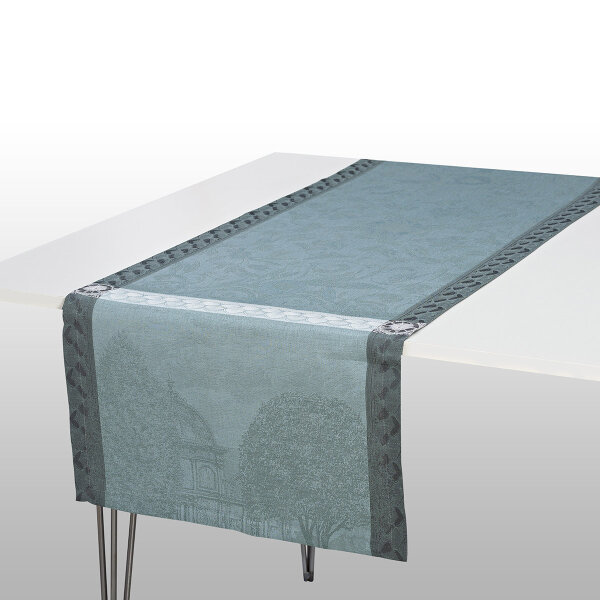 Table runner Symphonie Baroque Fumee 50x200 cm linen - Le Jacquard Français