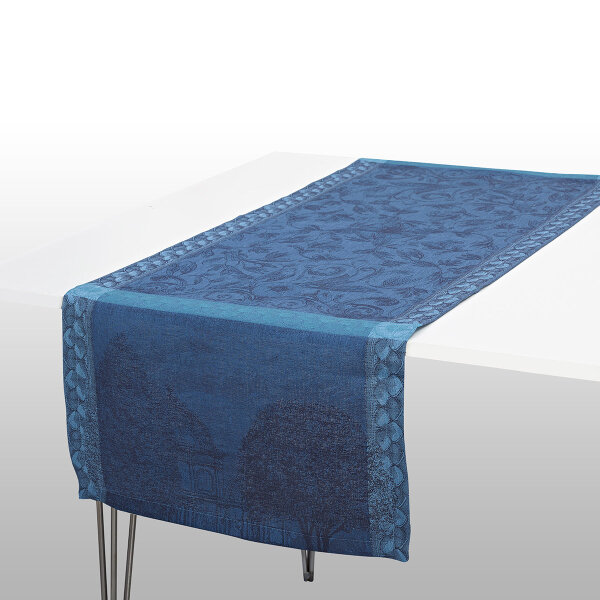 Table runner Symphonie Baroque Crepuscule 50x200 cm linen - Le Jacquard Français
