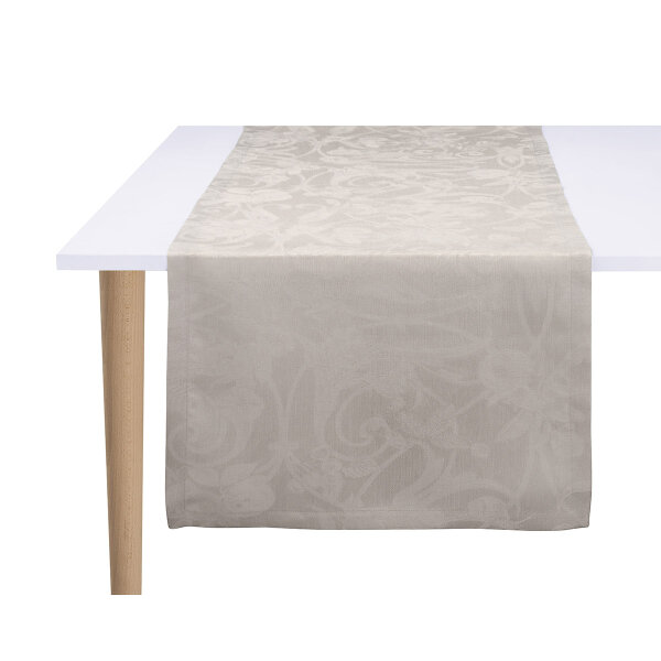 Table runner Tivoli Sabbia 50x150 cm linen - Le Jacquard Français