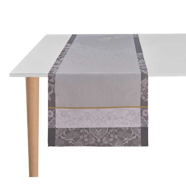 Table runner Voyage Iconique Zinc 50x150 cm cotton - Le Jacquard Français
