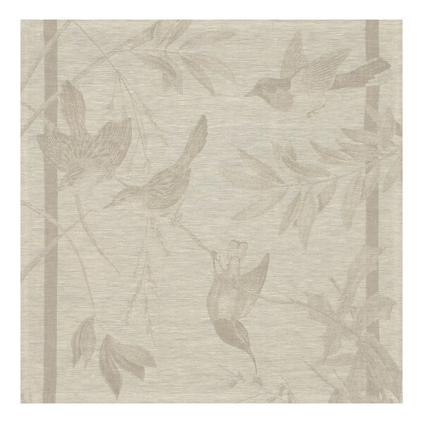 Napkins (4x Set) Voliere Solaire 58x58 cm linen - Le Jacquard Français
