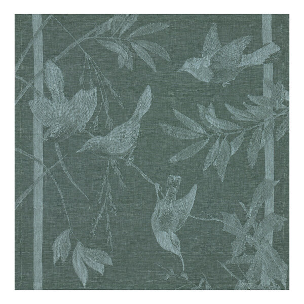 Napkins (4x Set) Voliere Vegetale 58x58 cm linen - Le Jacquard Français