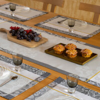 Placemats (2x Set) Voyage Iconique Zinc 36x50 cm cotton -...