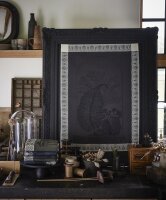 Tea towel Curiosites Minerales Charbon 60x80 cm cotton -...