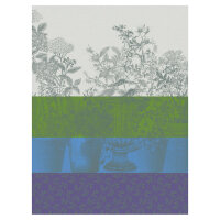 Tea towel Floraison Rayé Lilas 60x80 cm cotton -...