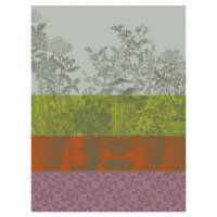 Tea towel Floraison Rayé Zinnia 60x80 cm cotton -...