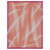 Tea towel Octobre Rose Corail 60x80 cm cotton - Le...