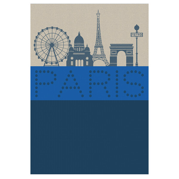 Tea towel Paris Lumiere Nuit 50x70 cm cotton - Le Jacquard Français