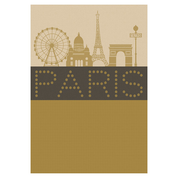 Tea towel Paris Lumiere Elegance 50x70 cm cotton - Le Jacquard Français