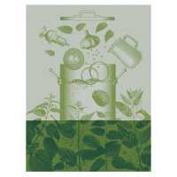 Tea towel Veloutés DOrties Nature 60x80 cm mixed...