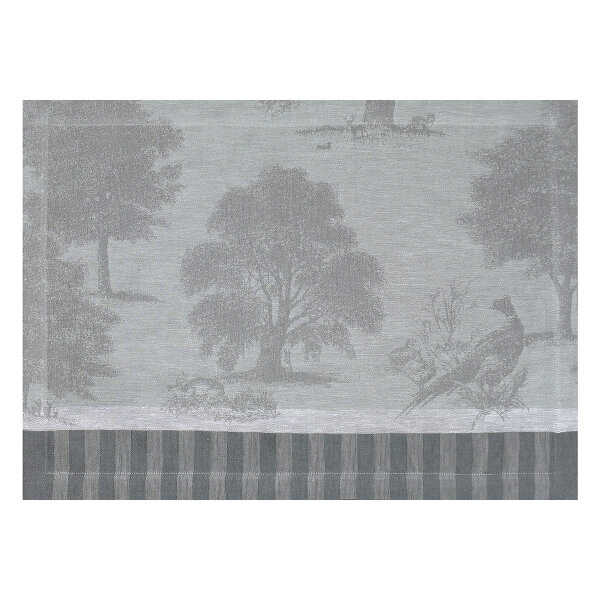 Placemats (2x Set) Souveraine Argent 36x50 cm linen - Le Jacquard Français
