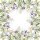 Tablecloth Iris DHiver Blanc 115x115 cm linen - Garnier-Thiebaut