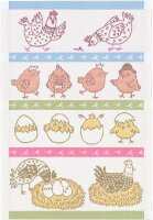 Towel Chicken Family 001 35x50 cm cotton - Ekelund