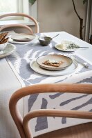 Table runner Ormbunkar 10 50x150 cm Cotton-linen mix -...