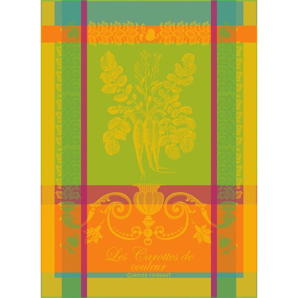 Tea towel Carottes De Couleur Zeste 56x77 cm cotton - Garnier-Thiebaut