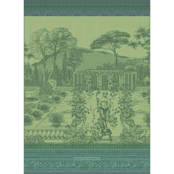 Tea towel Jardin Spirituel Tor Vert 56x77 cm cotton - Garnier-Thiebaut
