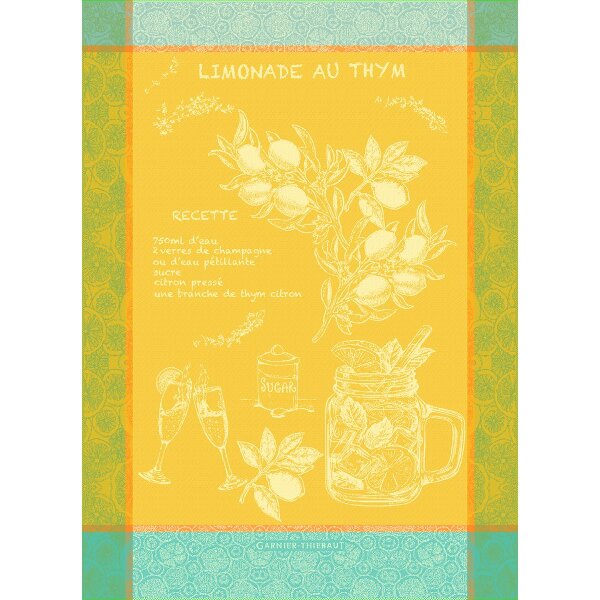 Tea towel Limonade Au Thym Soleil 56x77 cm cotton - Garnier-Thiebaut
