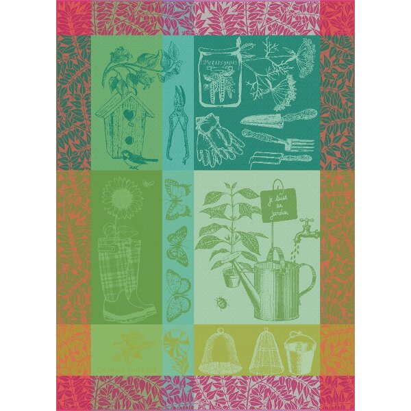 Tea towel Mon Petit Jardin Printemps 56x77 cm cotton - Garnier-Thiebaut