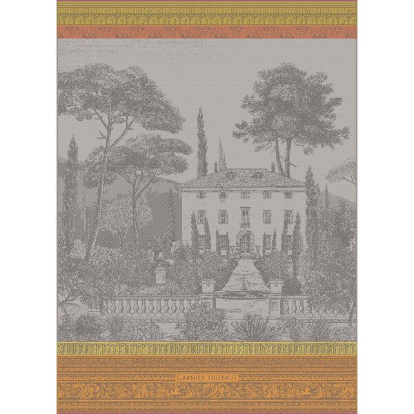 Tea towel Palazzina Tor Sepia 56x77 cm cotton - Garnier-Thiebaut
