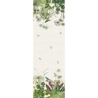 Table runner Nenuphars Parchemin 50x155 cm Cotton-linen...