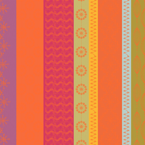Napkins (4x Set) Mille Broderies Samba 48x48 cm cotton - Garnier-Thiebaut