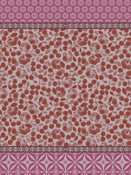 Tea towel Cerises Griotte 60x80 cm cotton - Le Jacquard Français