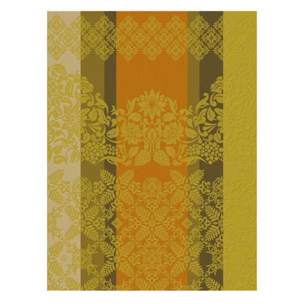 Tea towel Mumbai Safran 60x80 cm cotton - Le Jacquard Français