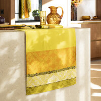 Table runner Mumbai Safran 50x150 cm cotton - Le Jacquard...